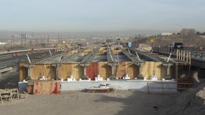 A new bridge for I-25 is being built over Rio Bravo.