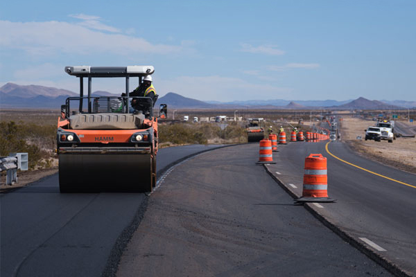 A photo of a road project