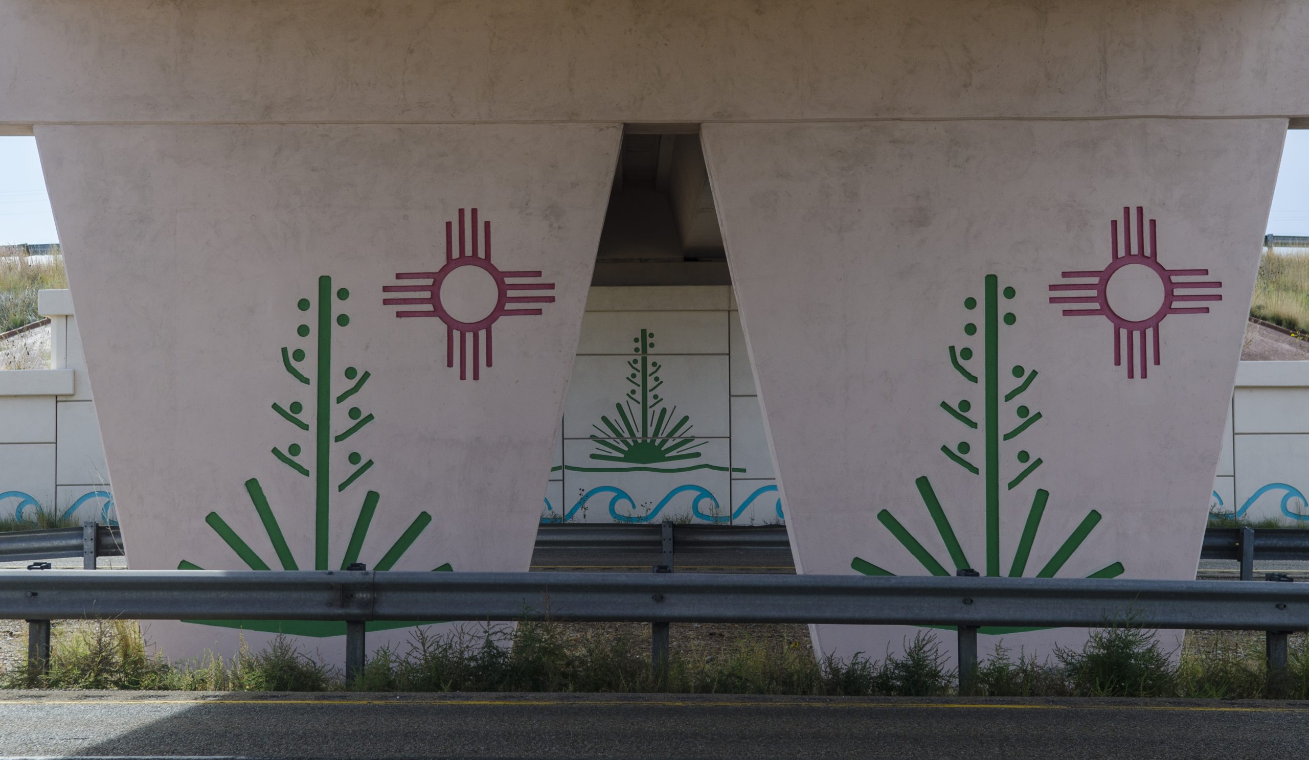 01_Piers w abutment I40 & CR 4-2 (1) image of art under bridge
