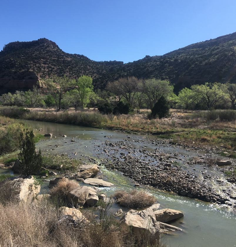 Picture of stream and hills