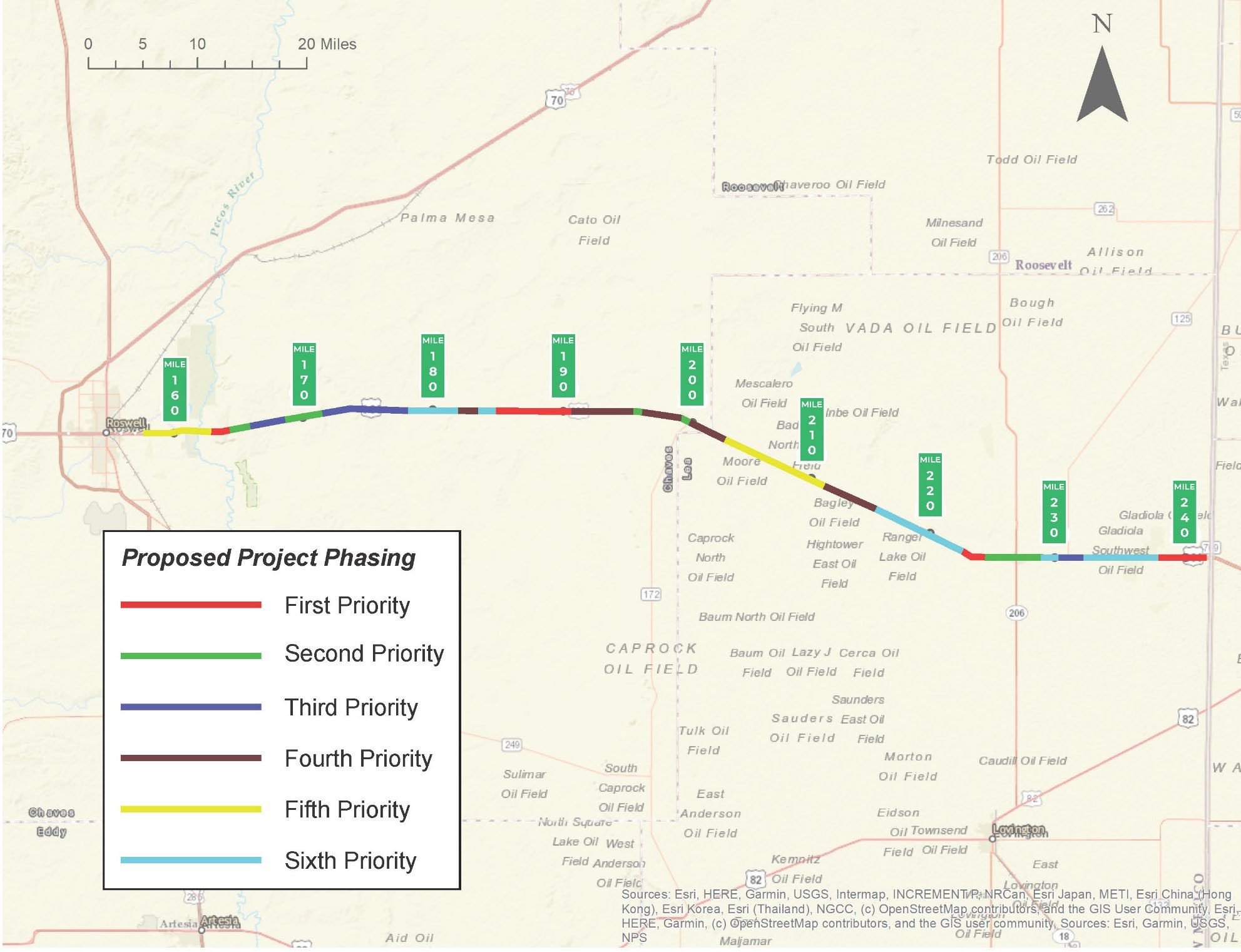 Priority Phasing Map - Roswell to TX