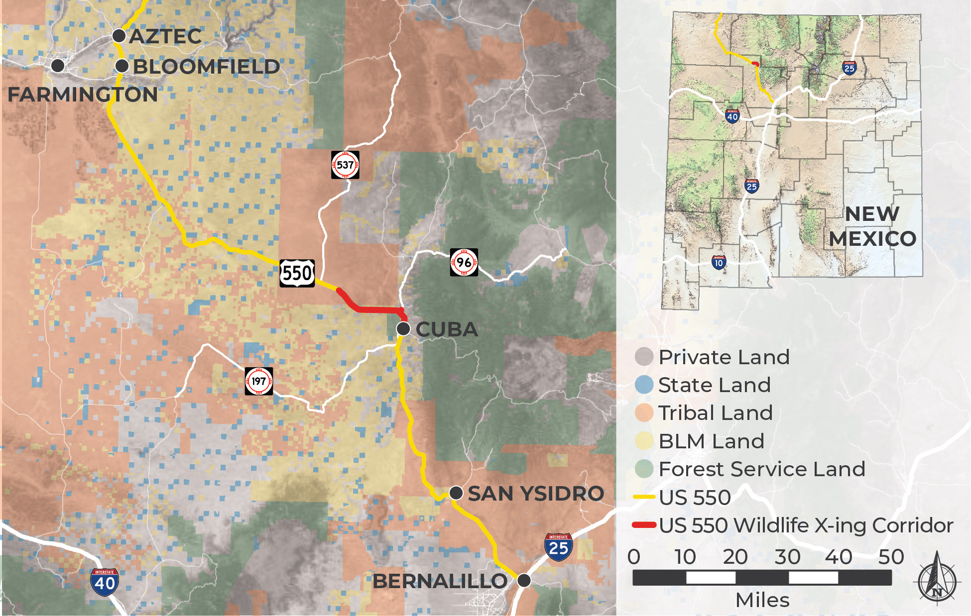 US 550 Vicinity Map