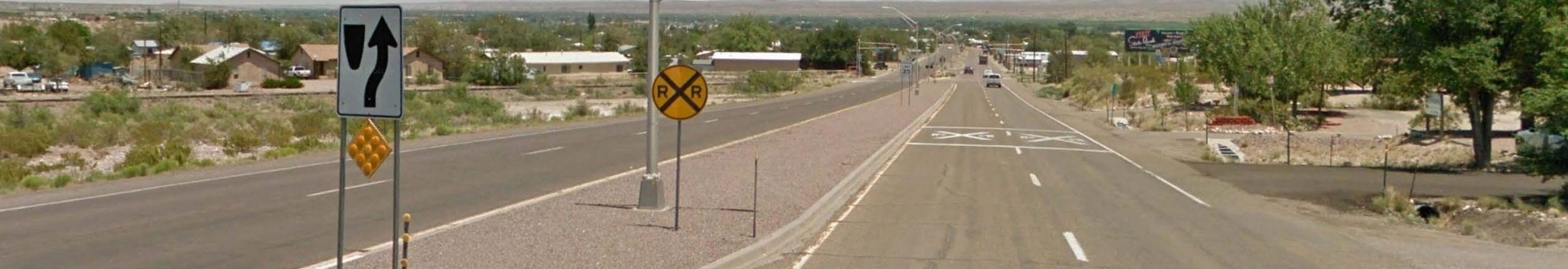 US 60 in Socorro, 4-lane section west of town