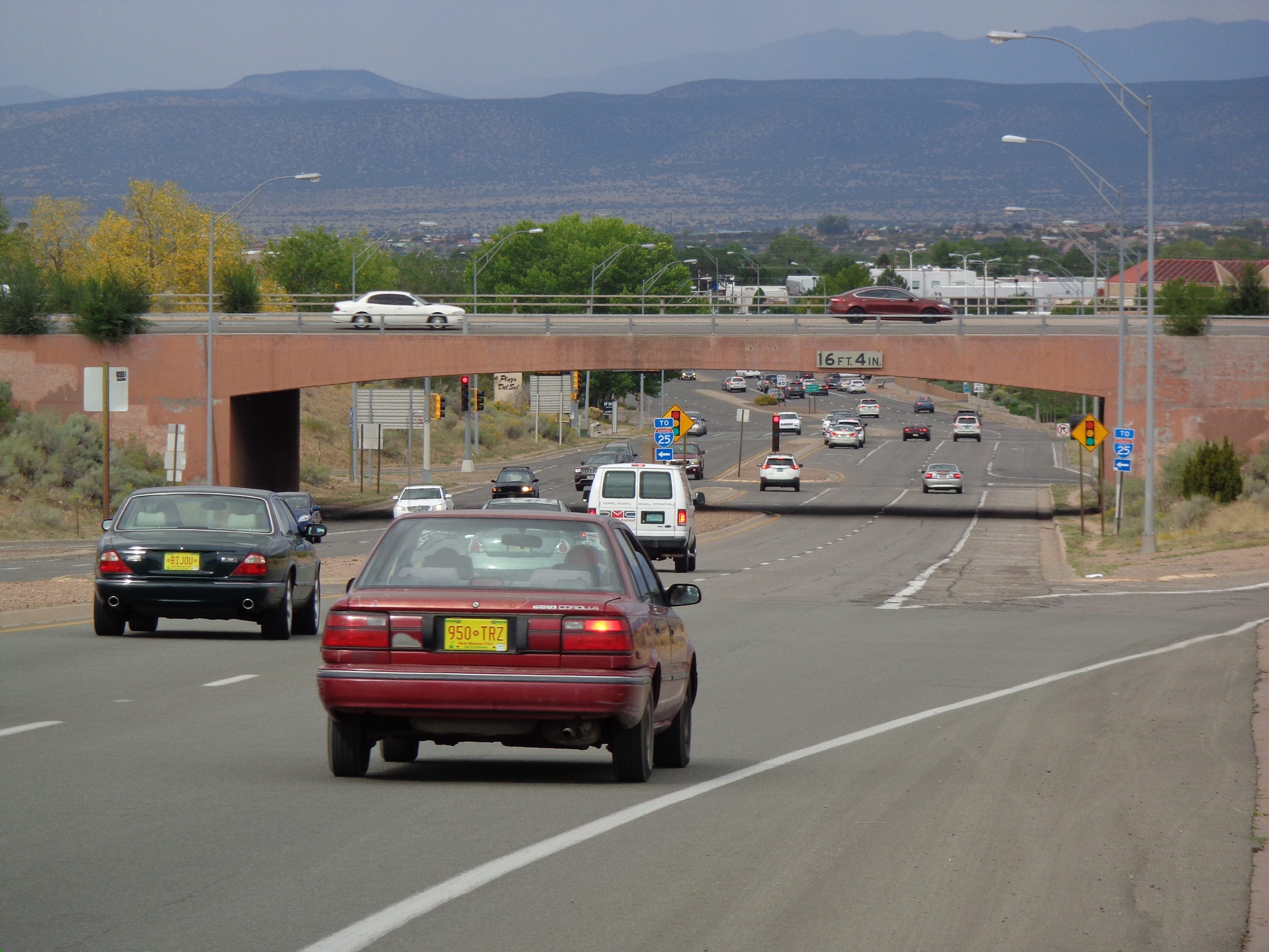 View from St. Micheal's Drive approaching the St. Francis interchange.