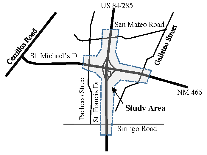 St. Francis/St. Michael's Interchange Study Area Map