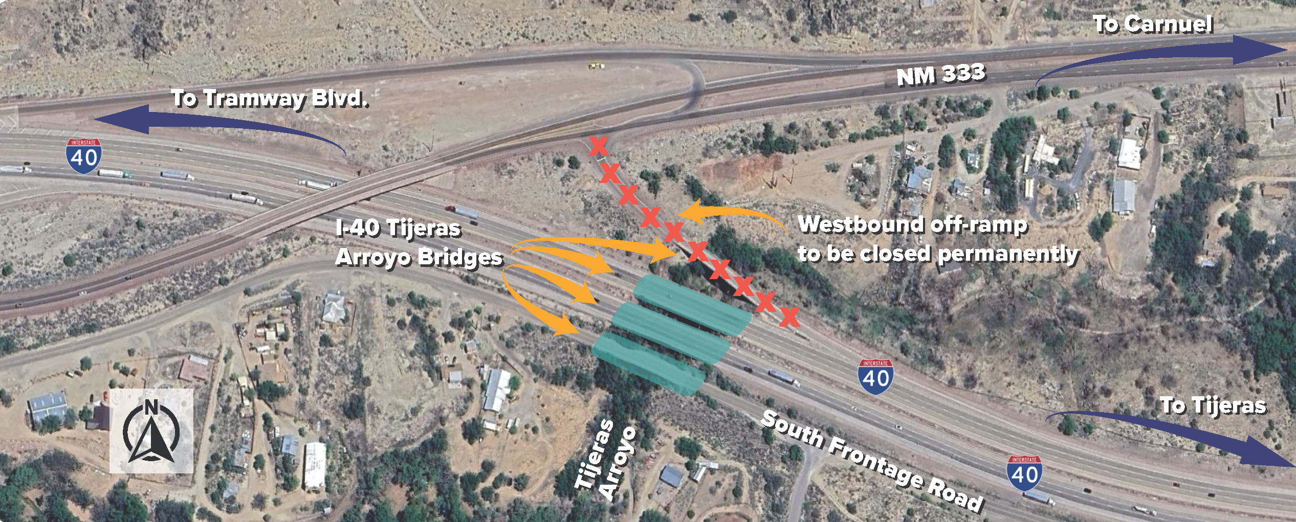 I-40 Tijeras Bridge Project Area Map