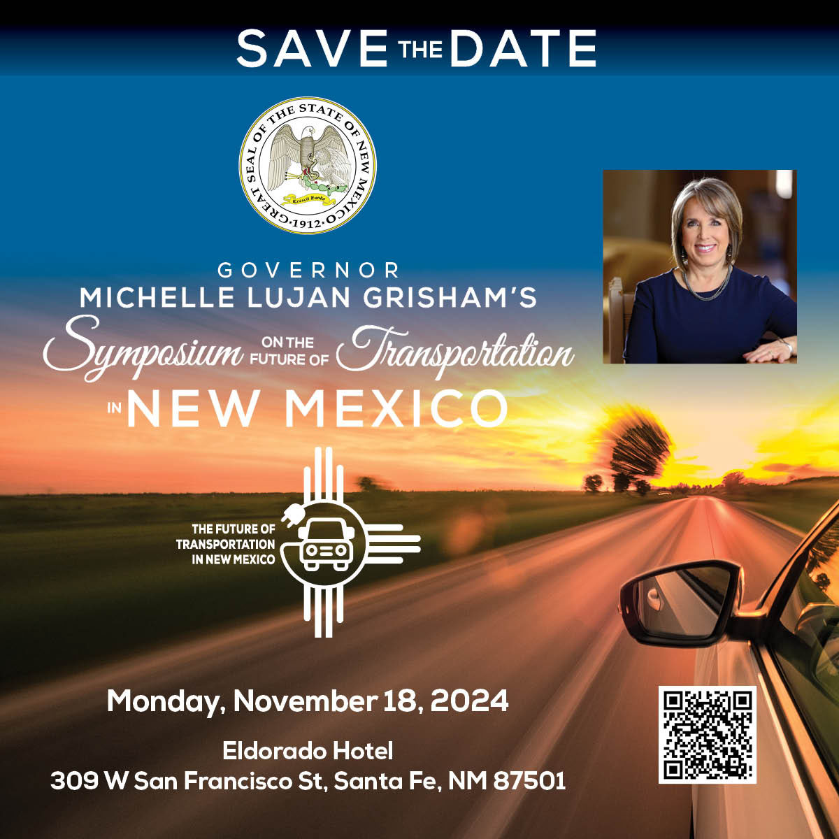 SAVE THE DATE 2024_33 Governor Michelle Lujan Grisham's Symposium on the Future of Transportation