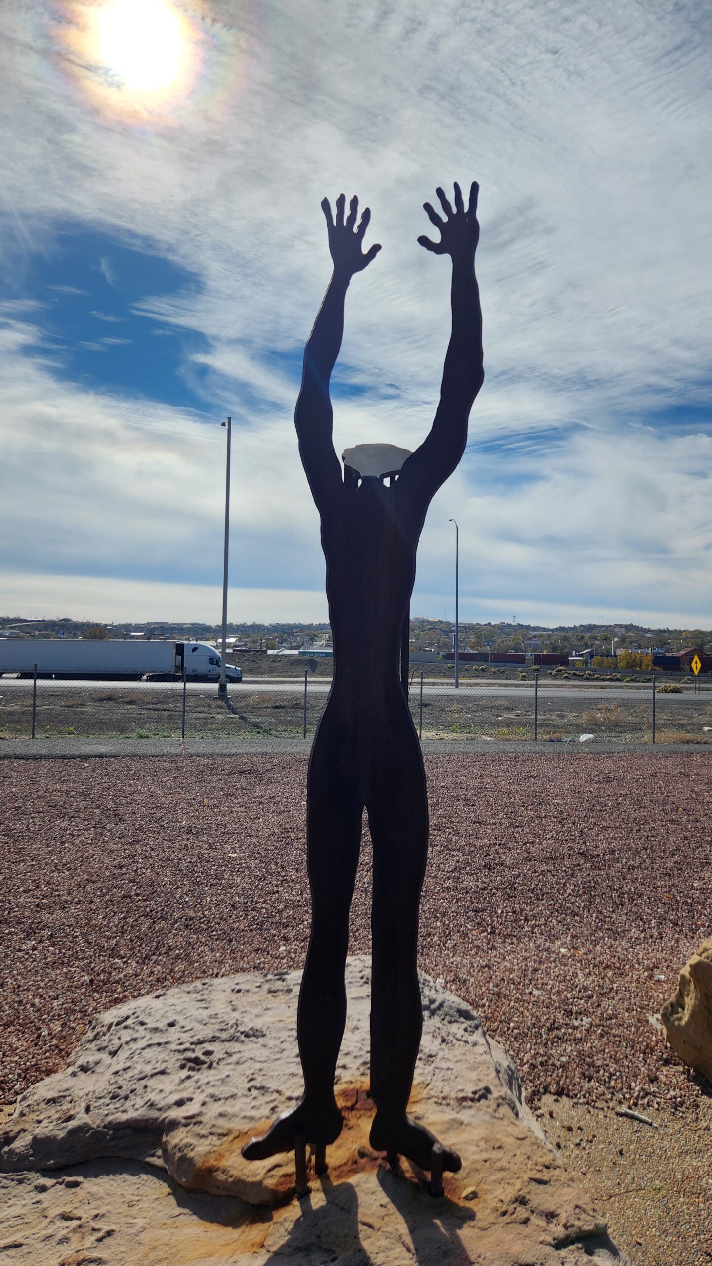 Sculpture in We the People Park, Gallup, NM