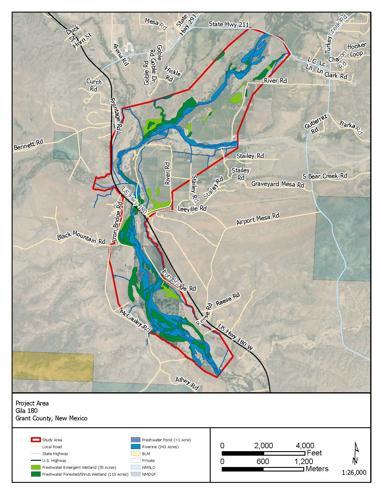 Project_Area Map Gila 180 Restoration CN 1102220