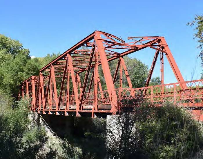 Historical Iron Bridge near Gila River in New Mexico