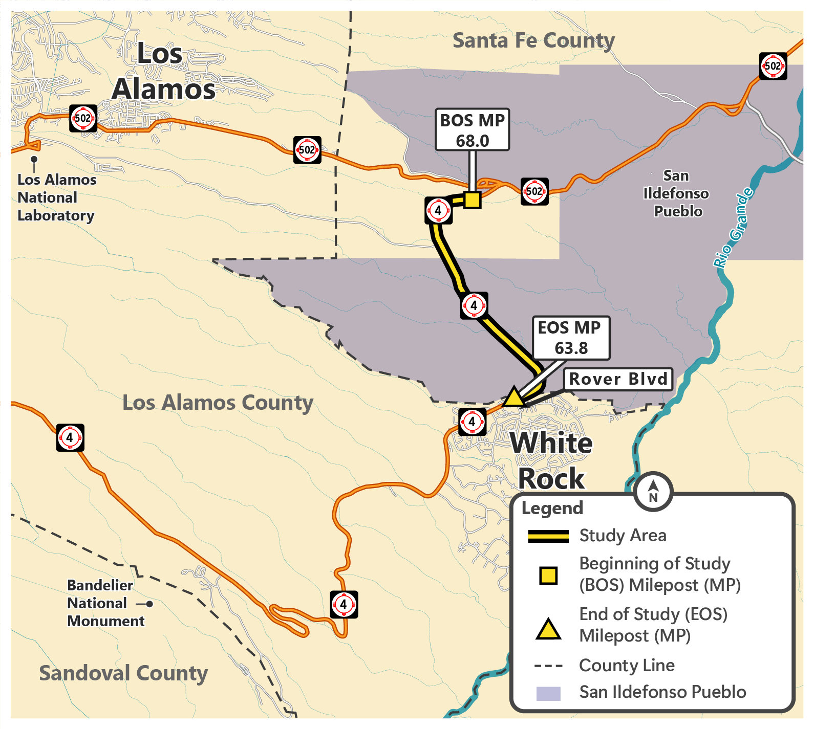 NM 4 Study Area Map, CN 5101620