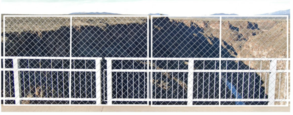 Rendering of a temporary fence along the existing railing, CN 5102000